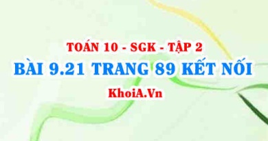 Bài 9.21 trang 89 Toán 10 Kết nối tri thức Tập 2